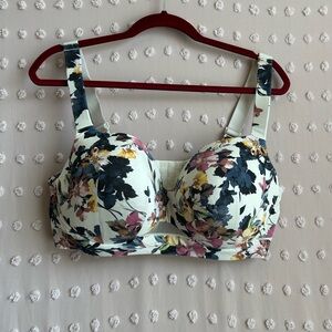 Cacique Floral‎ Lightly Lined Balconette Bra 38DDD